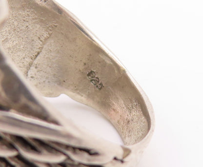 925 Sterling Silver Vintage Ring G & S Native Chief Warrior Band  Sz 10  RG34013