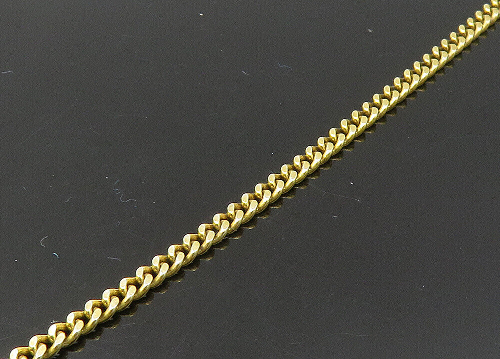 925 Sterling Silver  Vintage Topaz Stars Gold Plated Chain Necklace  NE3525