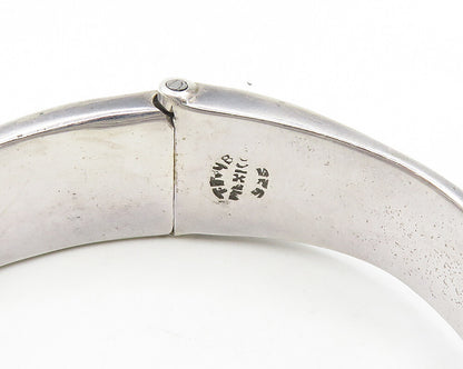 MEXICO 925 Sterling Silver  Vintage Modernist Bypass Cuff Bracelet  BT7455