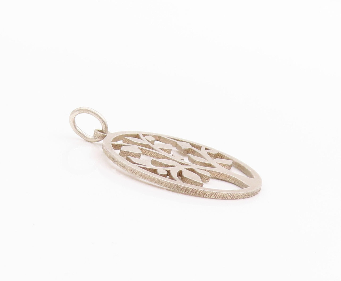 925 Sterling Silver Vintage Pendant Designer Cutout Tree Of Life  PT24376