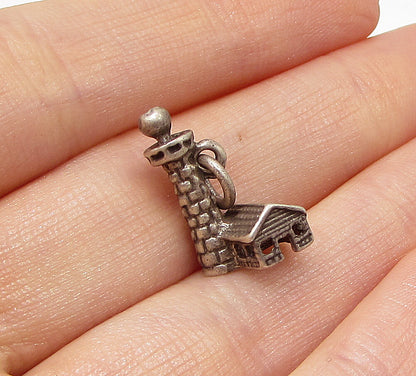 925 Sterling Silver  Vintage Light House Charm Pendant  PT2202