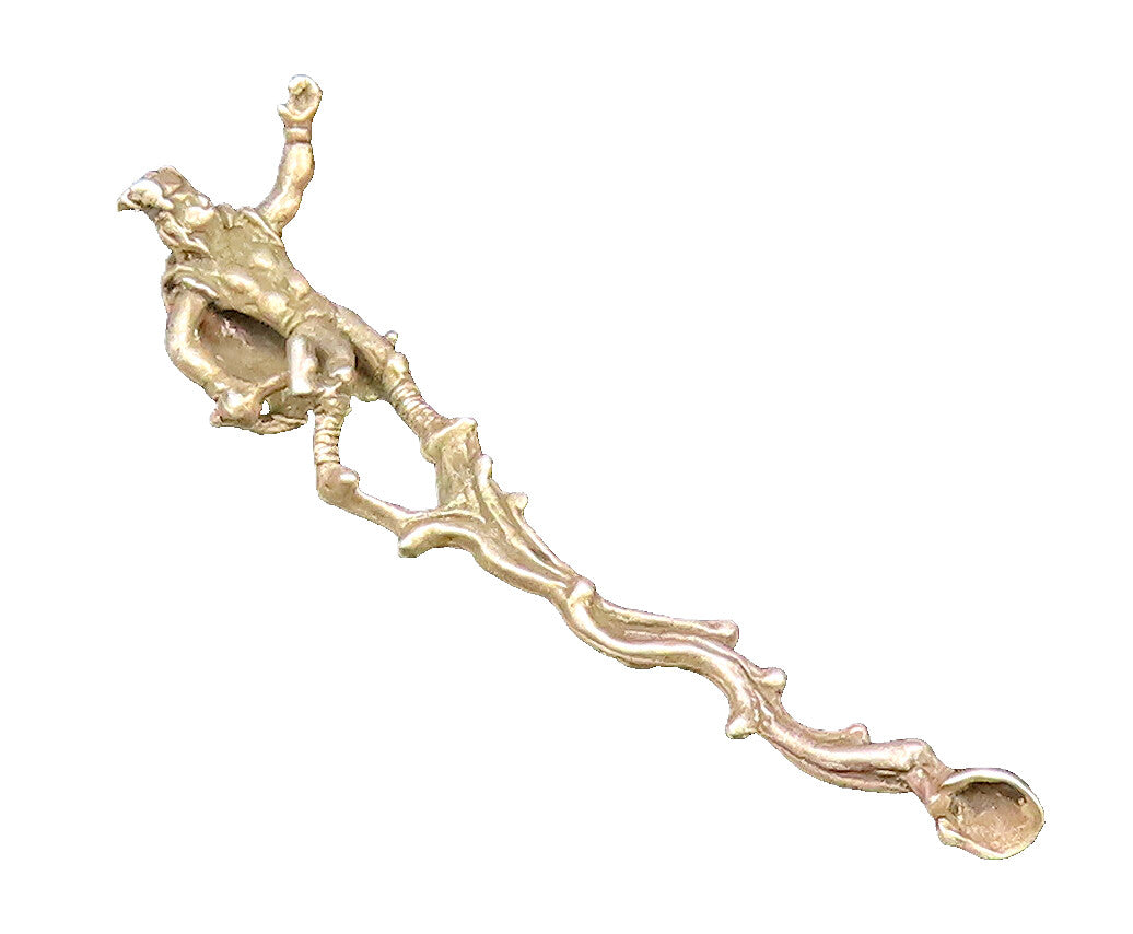 925 Sterling Silver  Vintage Caped Man Rising From Fire Motif Pendant  PT21656