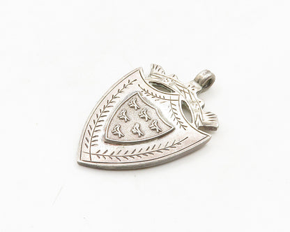 ENGLAND 925 Silver  Vintage Antique 3 Miles Youth Champ 1935 Pendant  PT15289