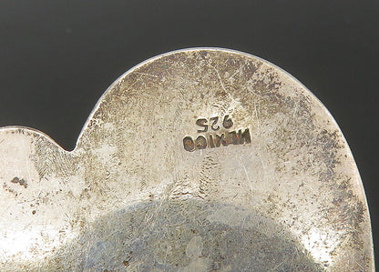 MEXICO 925 Silver  Vintage Happy Snowman Winter Motif Brooch Pin  BP8770