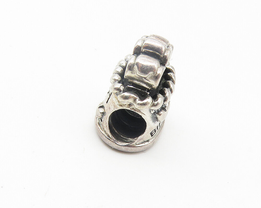 CHAM 925 Sterling Silver  Pink Topaz Happy Birthday Cake Slide Pendant  PT8660