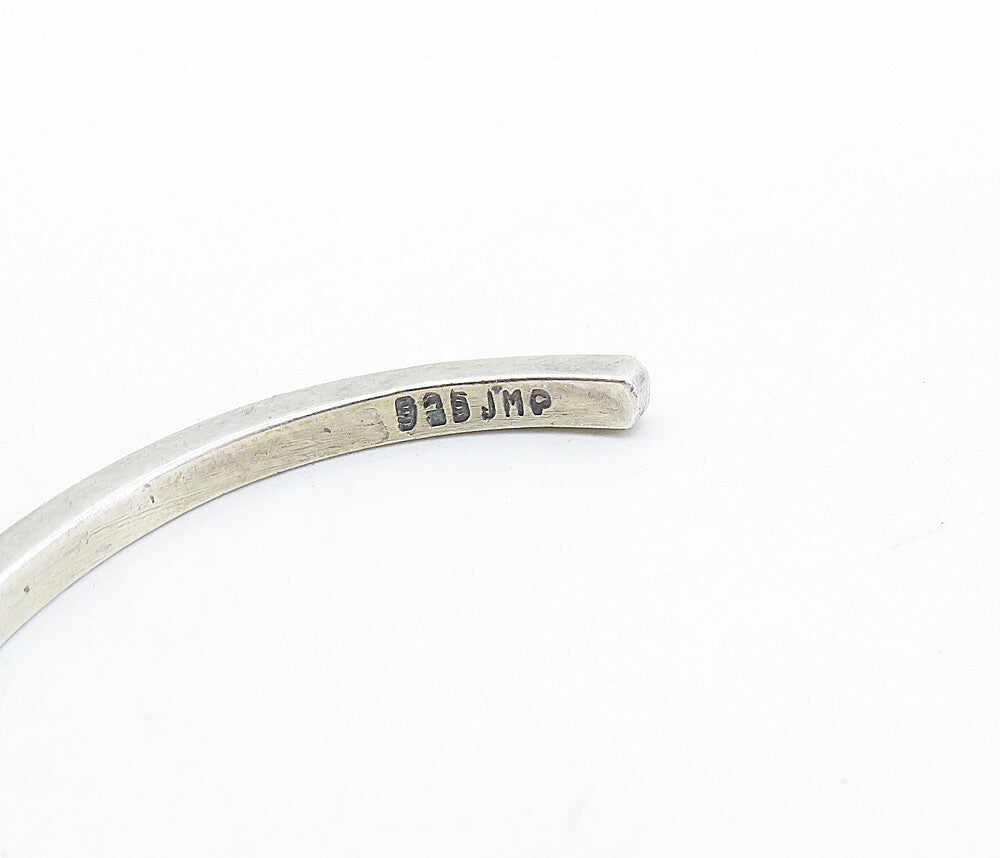 MEXICO 925 Silver  Vintage Petite Chiseled Detail Swirl Cuff Bracelet  BT2455