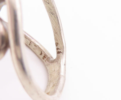 925 Sterling Silver Vintage Ring Solid Cutout Trellis Celtic Knot  Sz 8  RG28600