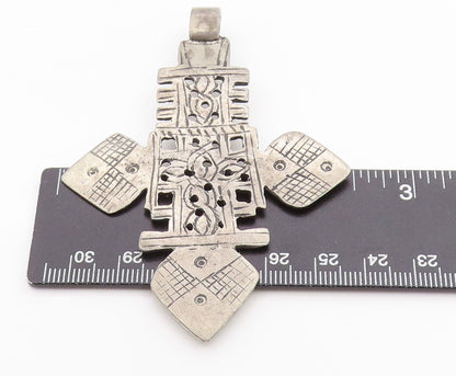 925 Sterling Silver Vintage Pendant Coptic Christian Church Cross  PT24741