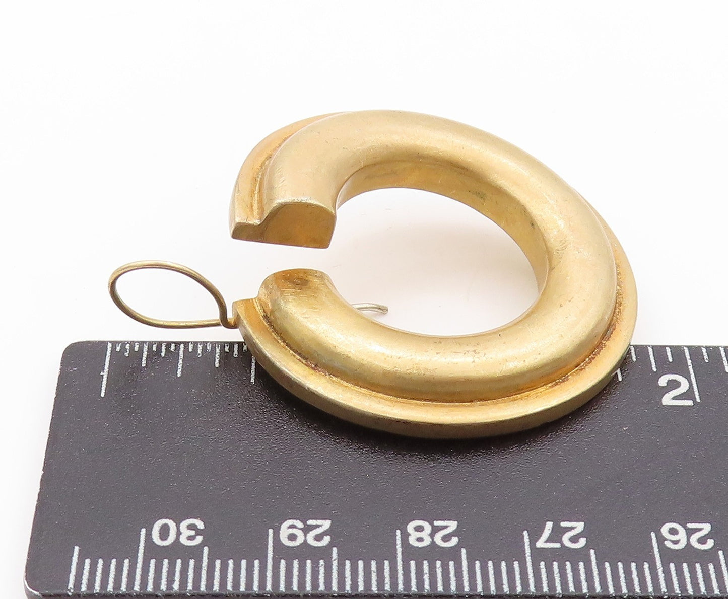 925 Sterling Silver Vintage Earrings Gold Plated POMERANTZ Open Hoops  EG13565