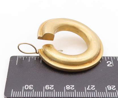 925 Sterling Silver Vintage Earrings Gold Plated POMERANTZ Open Hoops  EG13565