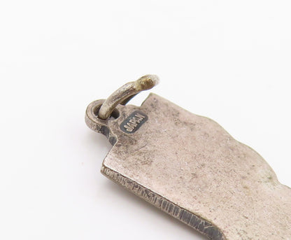 925 Sterling Silver Vintage Pendant California Map With City Engravings  PT25413