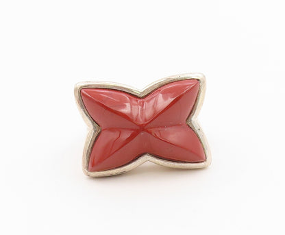 925 Sterling Silver Vintage Ring WHITNEY KELLY Red Jasper Star  Sz 6  RG36605