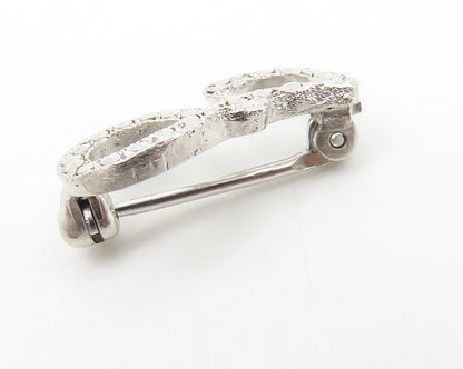 925 Sterling Silver  Vintage Lowercase G Initial Sparkling Brooch Pin  BP5368