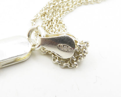 925 Silver & 14K GOLD Vintage Love Heart Multi Strand Chain Necklace NE3051