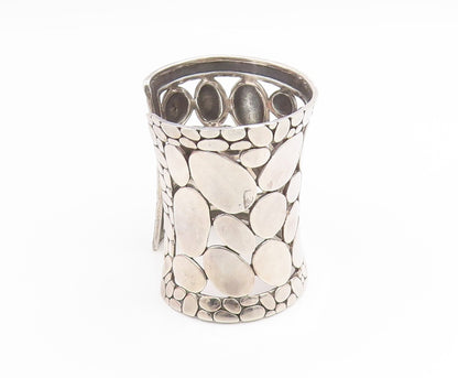 925 Sterling Silver Vintage Bracelet JOHN HARDY Pebble Rare Heavy Cuff  BT11904