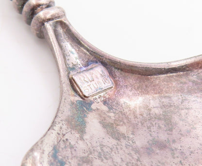 925 Sterling Silver Vintage Pendant RLM STUDIO Modernist Fan Shape Charm PT25255