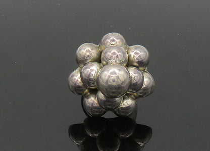 MEXICO 925 Silver  Vintage Bubble Dome Adjustable Band Ring Sz 6  RG20115