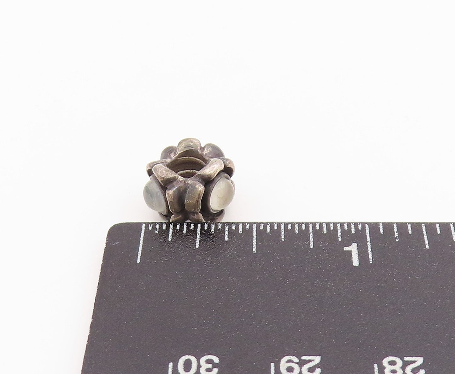 925 Sterling Silver Vintage Pendant PANDORA Cat's Eye 4 Way Flower  PT24399