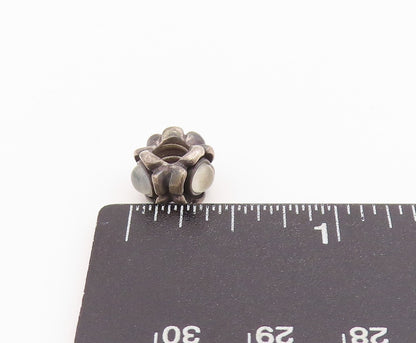 925 Sterling Silver Vintage Pendant PANDORA Cat's Eye 4 Way Flower  PT24399