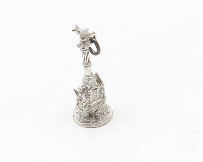 WELLS 925 Sterling Silver  Vintage Petite Sculpted Statue Drop Pendant  PT7655