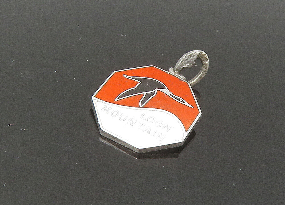925 Sterling Silver  Vintage Loon Mountain New Hampshire Pendant  PT18412