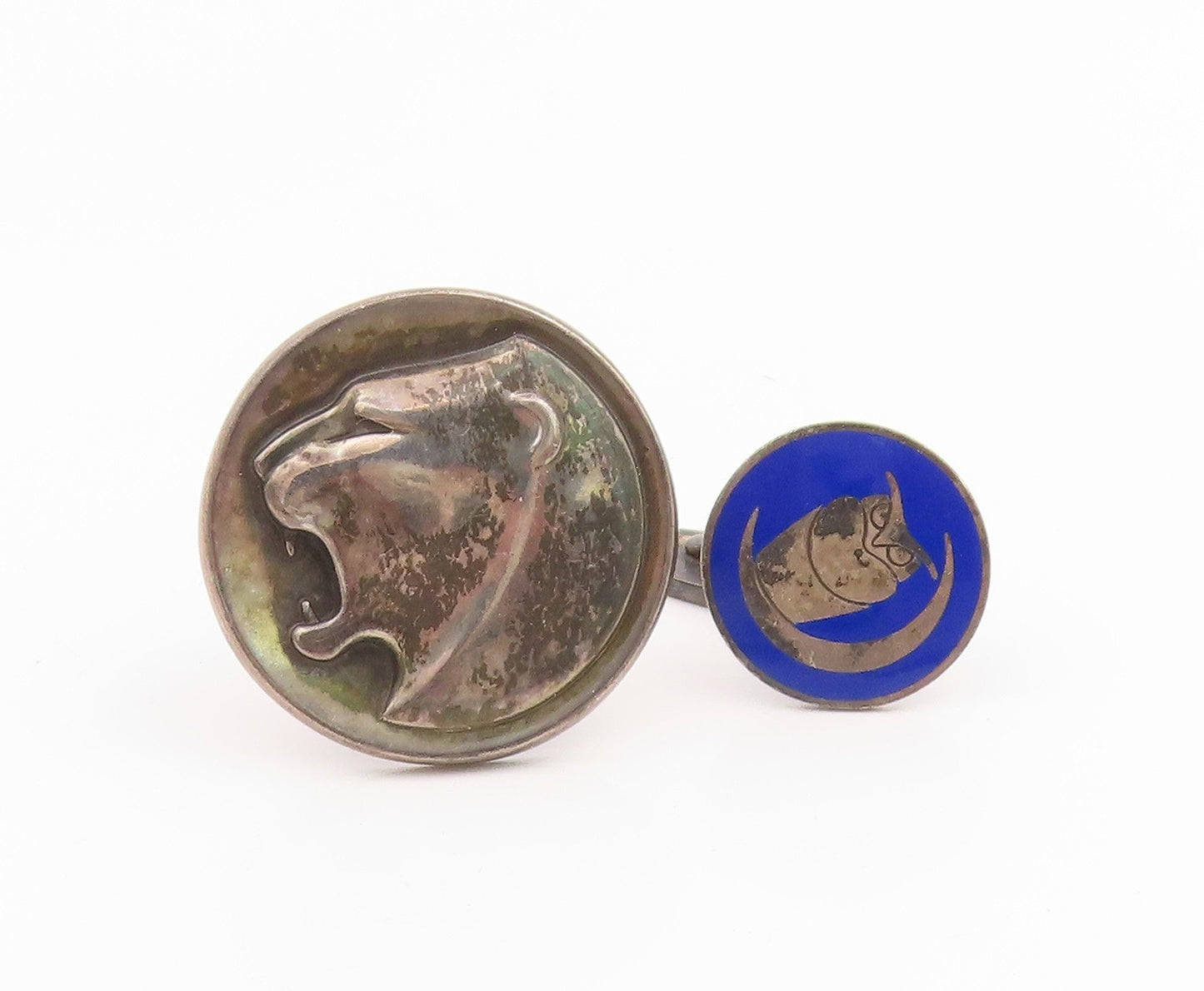 925 Sterling Silver Vintage Cufflinks GEORG JENSEN DENMARK Owl & Horse  TR4239