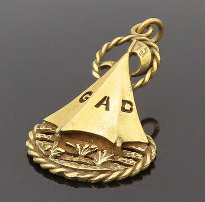 10K GOLD  Vintage 12 Biblical Tribes Of Gad Military Tent Pendant  GP583