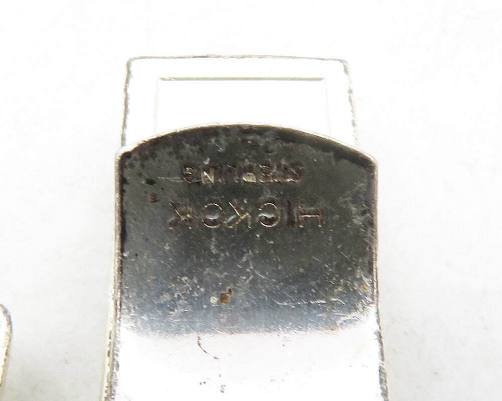 HICKOK 925 Sterling Silver  Vintage Floral Cowboy Book Money Clip  TR1961