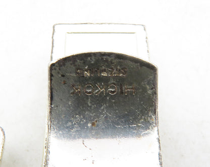 HICKOK 925 Sterling Silver  Vintage Floral Cowboy Book Money Clip  TR1961