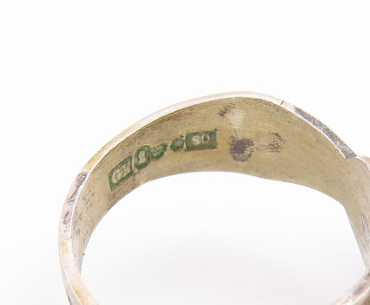 925 Sterling Silver Vintage Ring SWEDEN Geometric Cylinder Cluster Sz 6 RG34693