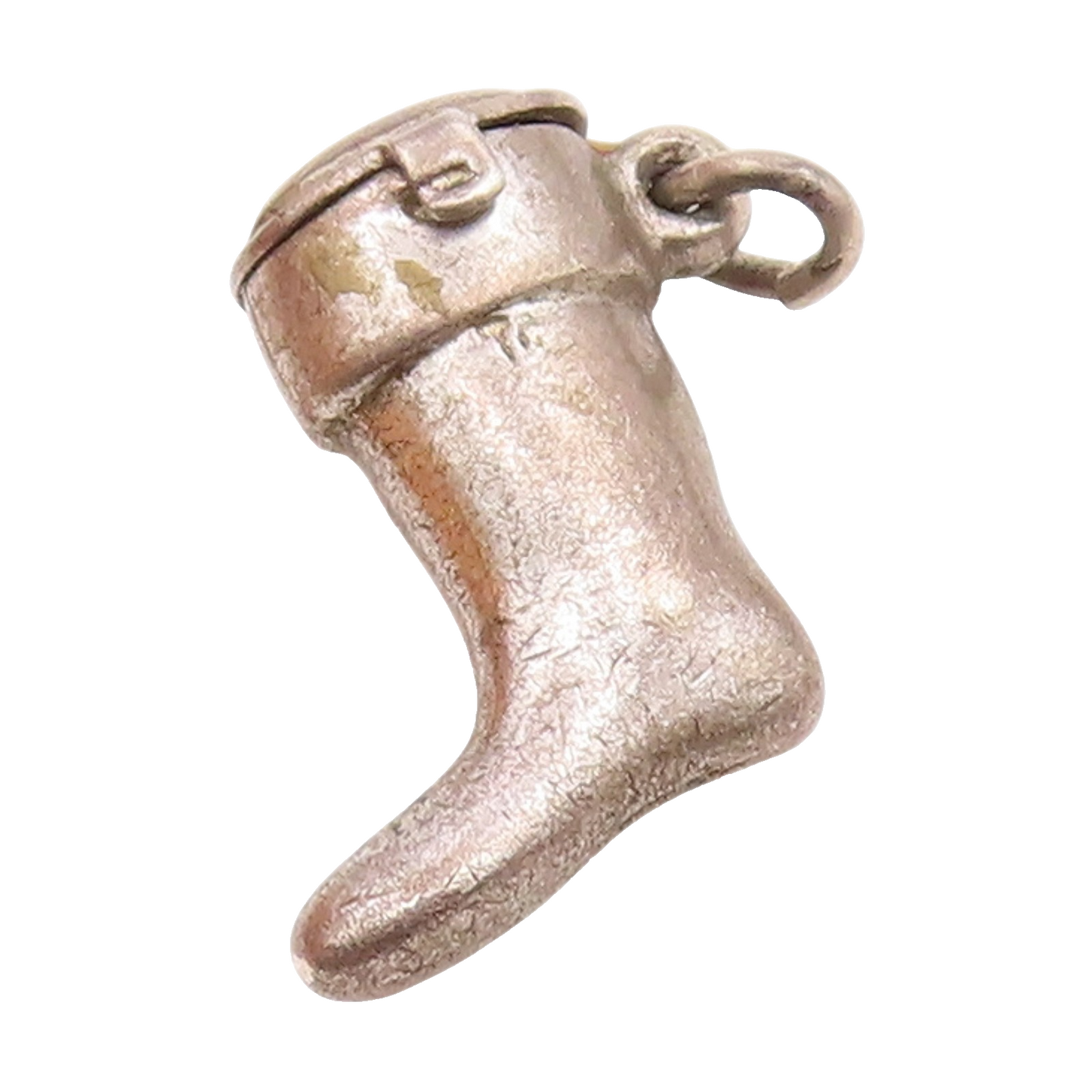 925 Sterling Silver  Vintage Petite Stocking Sock Pendant (OPENS)  PT16459