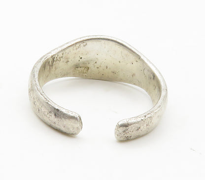 925 Sterling Silver  Vintage Linear Pattern Shiny Band Ring Sz 8  RG15197