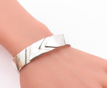 925 Sterling Silver Vintage Bracelet JEAN SMITH Classic Geometric Cuff  BT12010
