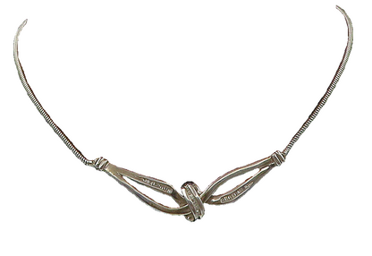 925 Sterling Silver  Genuine Diamonds Shiny Snake Chain Necklace  NE2525