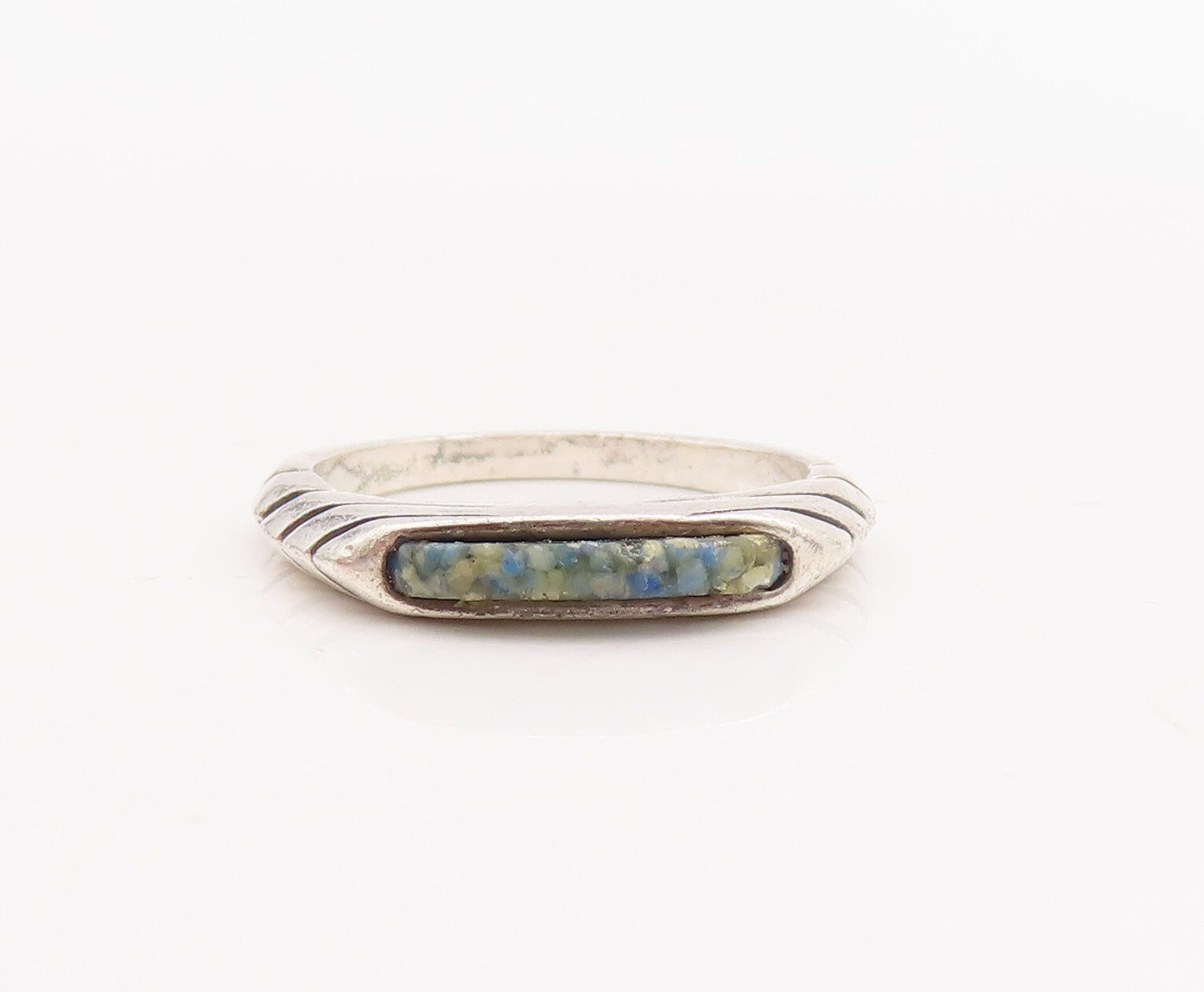 925 Sterling Silver Vintage Ring CAROLYN POLLACK Gemstone Sz 5 RG28941