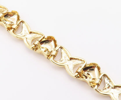 925 Sterling Silver  Genuine Diamonds Love Hearts XO Chain Bracelet  BT7583