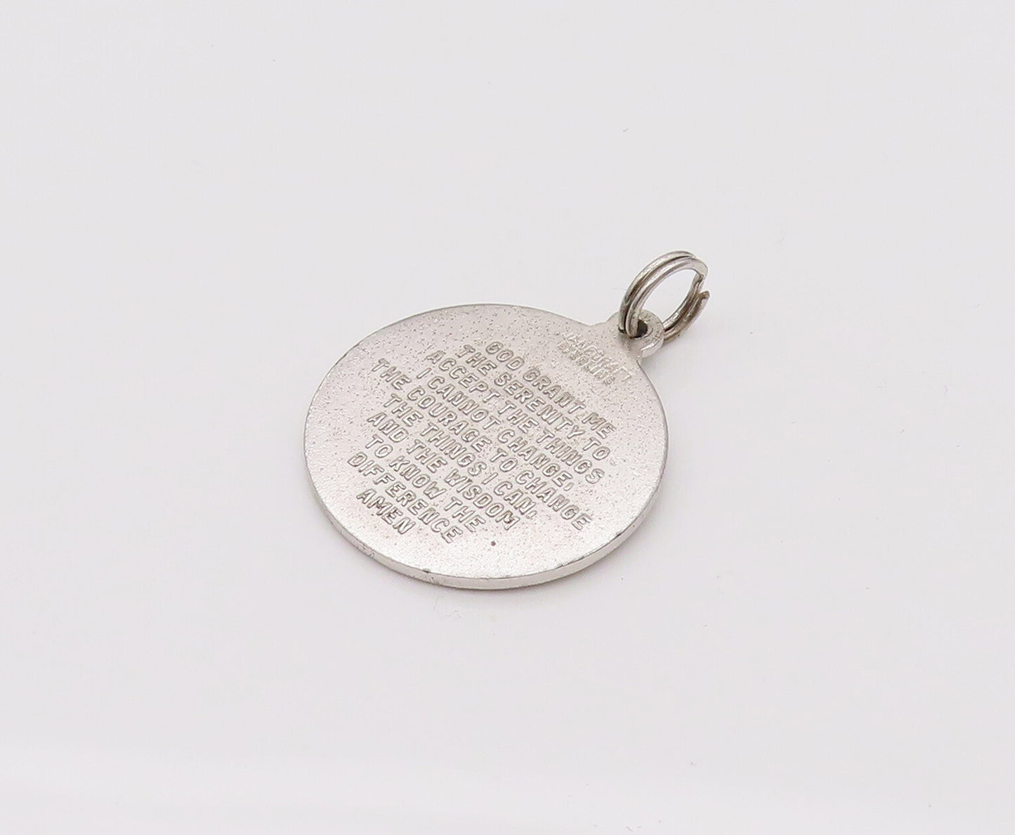 DANECRAFT 925 Silver  Vintage Praying hand Elevated Border Pendant  PT22070