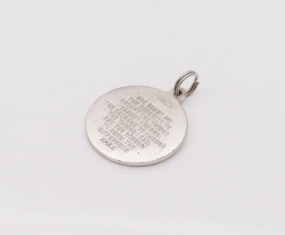 DANECRAFT 925 Silver  Vintage Praying hand Elevated Border Pendant  PT22070