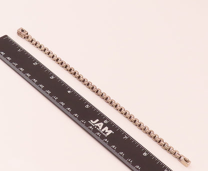 JOHN HARDY 925 Sterling Silver Vintage Box Chain 3D Bracelet  BT9840