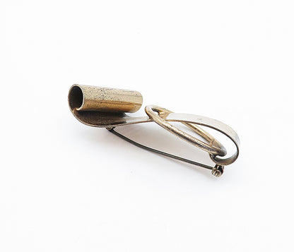NAPIER 925 Sterling Silver  Vintage Shiny Modernist Design Brooch Pin  BP1387