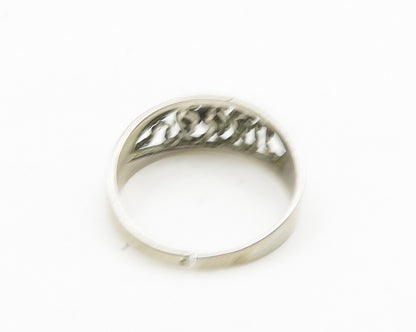 925 Sterling Silver  Vintage Rope Twist Swirl Detail Band Ring Sz 6  RG18789