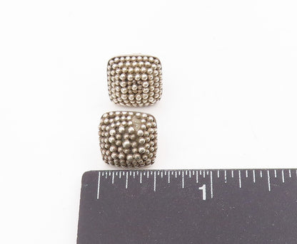925 Sterling Silver Vintage Earrings JOHN HARDY Geometric Caviar Studs  EG13960
