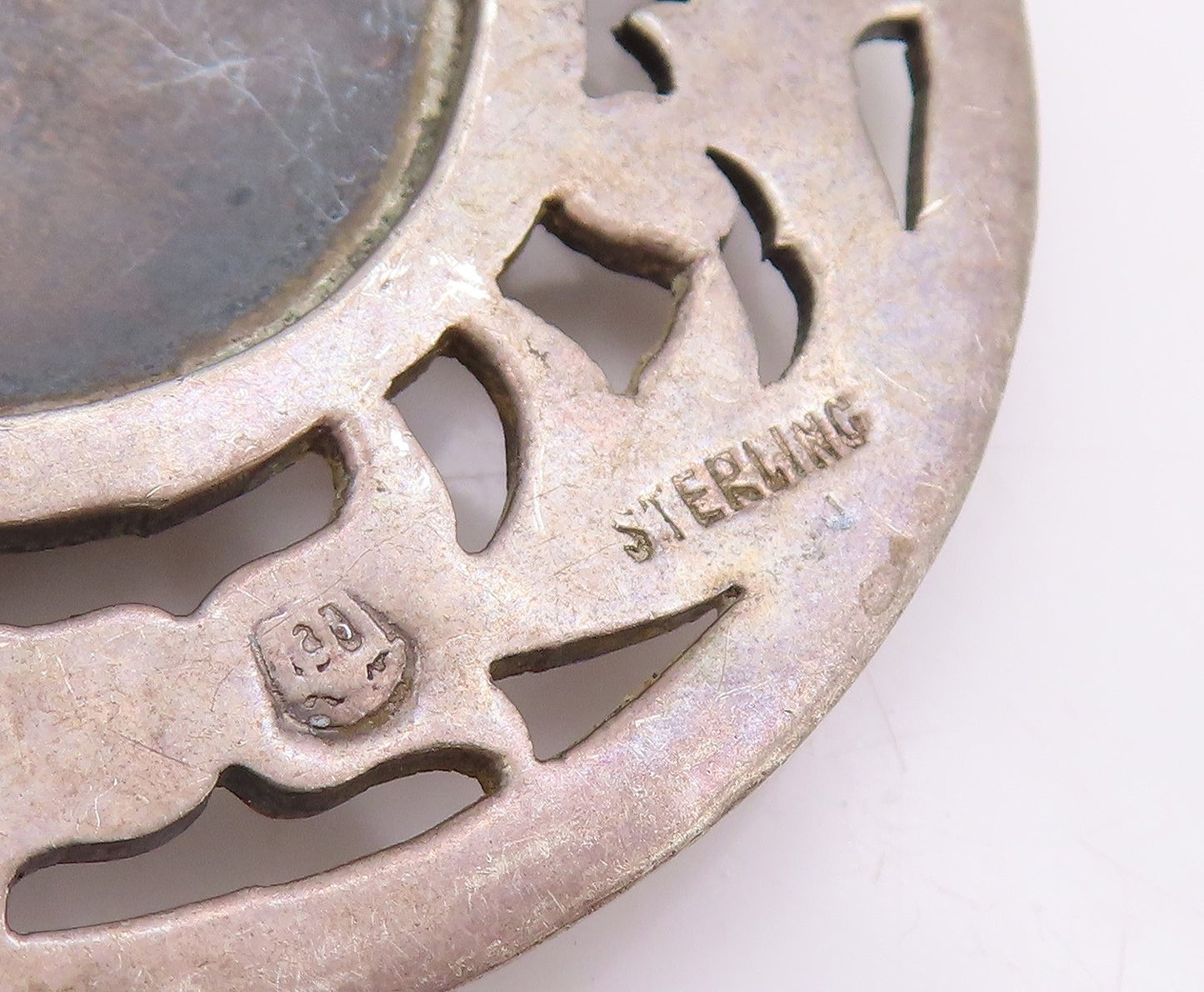 925 Sterling Silver Vintage Pendant Sagittarius Zodiac Cut Out Medallion PT24946