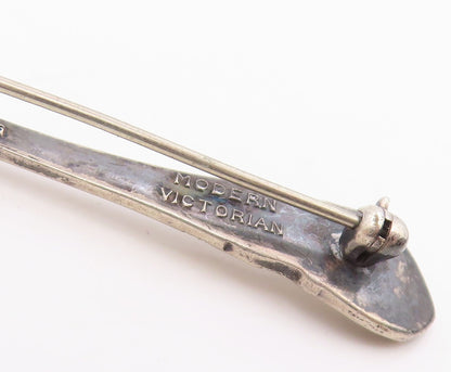 LUNT 925 Sterling Silver Vintage Modern Victorian Spoon Brooch Pin  BP5046