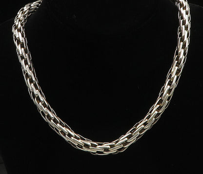925 Sterling Silver Vintage Bold Rope Solid Weave Chain Necklace  NE3819