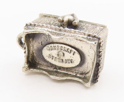 925 Sterling Silver Vintage Pendant DANECRAFT Hope Chest Charm OPENS  PT25450