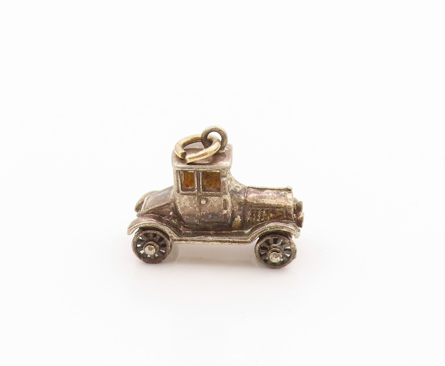 925 Sterling Silver Vintage Pendant Historic Ford Model T Design MOVES  PT24808