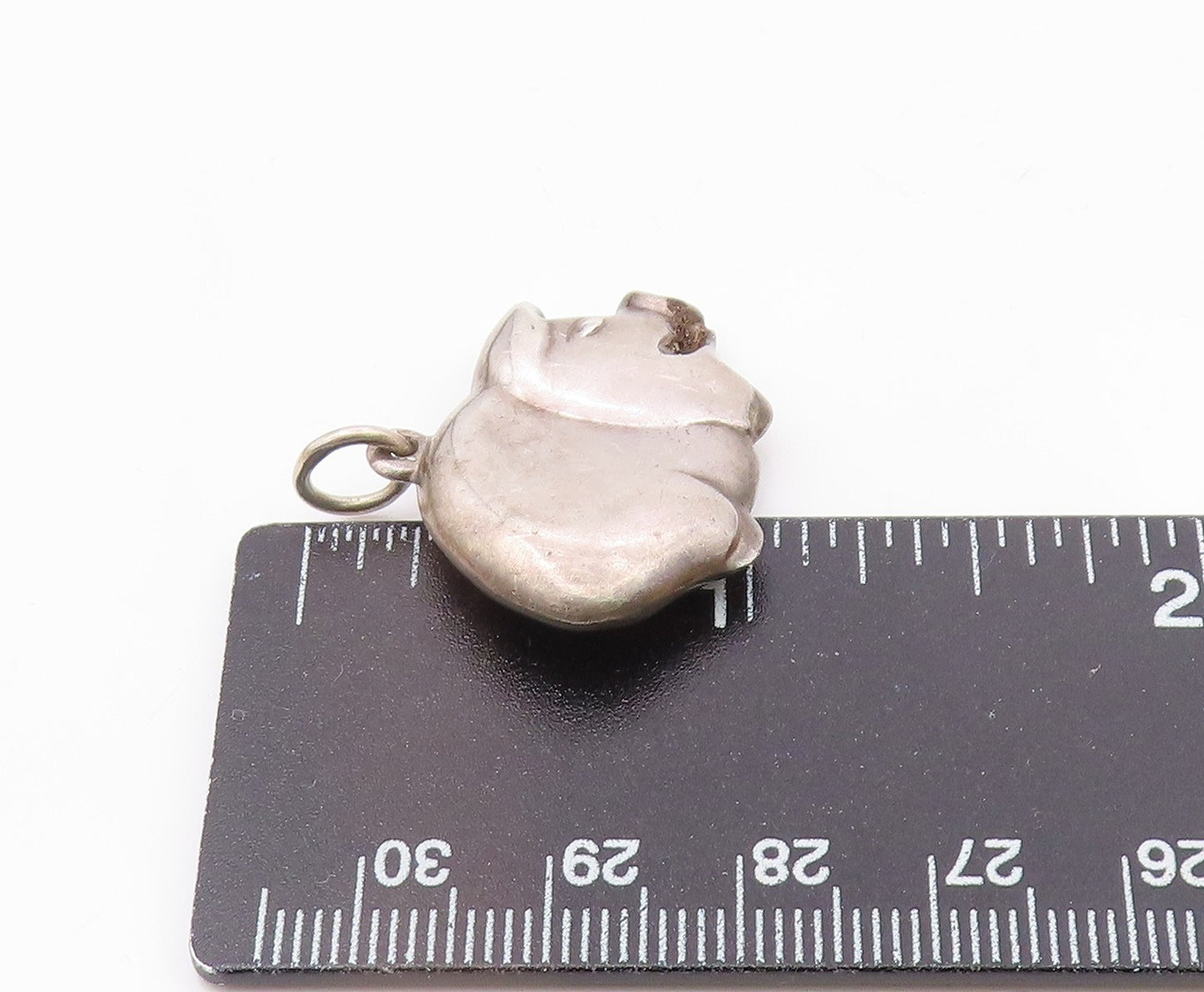 925 Sterling Silver  Vintage Minimalist Hollow Pig Animal Pendant  PT21432