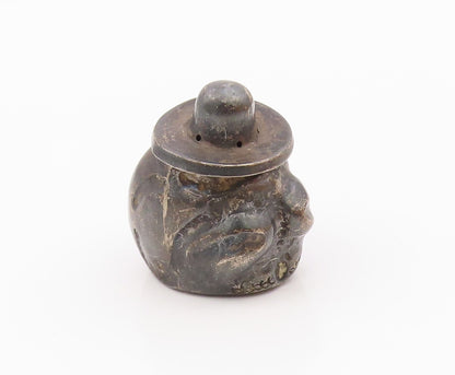 MEXICO 925 Sterling Silver Vintage Antique Puffy Man Salt Shaker  TR2970