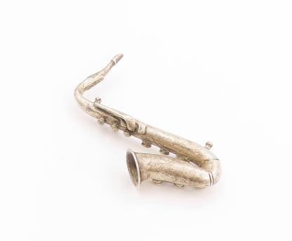 925 Sterling Silver Vintage Pin Collector Designer Saxophone Cutout  TR3925